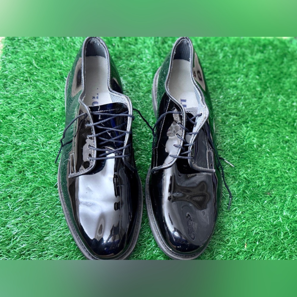 Bates Men's Black Leather Dress Shoes Size 12D